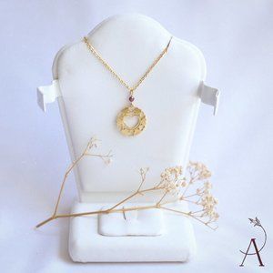 NWOT Handmade necklace natural Garnet gemstones